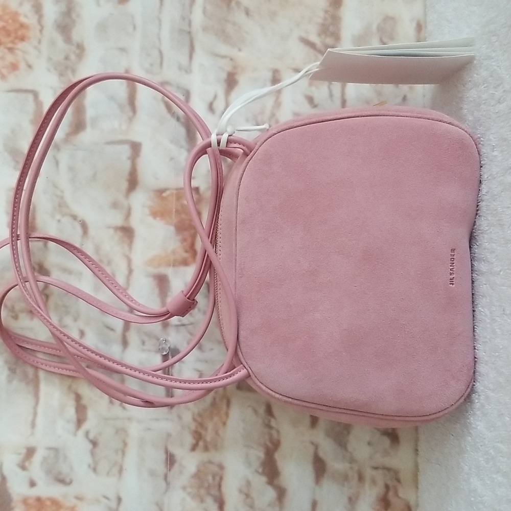 New Jil Sander Dome Medium Suede Crossbody Bag. - Picture 2 of 15